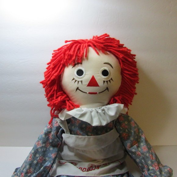 vintage Raggedy Ann stuffed doll by Applause with Parent's Guide book set - Picture 2 of 16